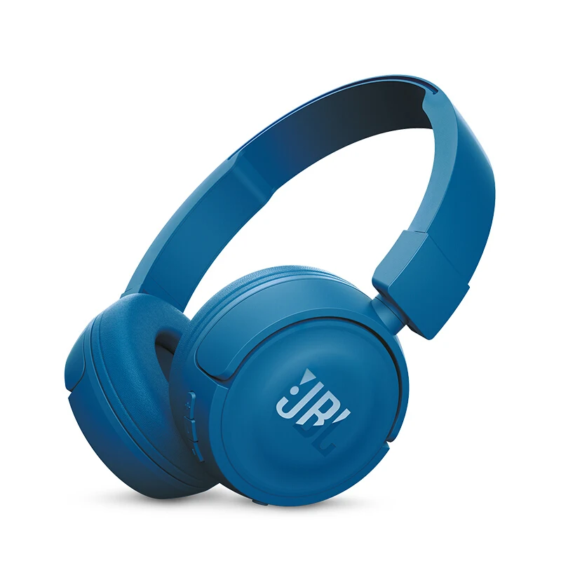 Беспроводные bluetooth-наушники JBL T450BT, плоская Складная гарнитура на ухо с микрофоном, шумоподавляющий наушник, управление звонками и музыкой