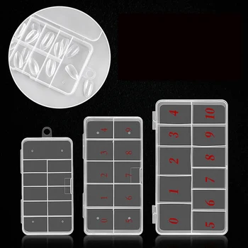 

Clear Nail Tips Decorations Container With Cap Nail Art Box Storage Case Tools Empty Nail Art Decoration Storage Case Box