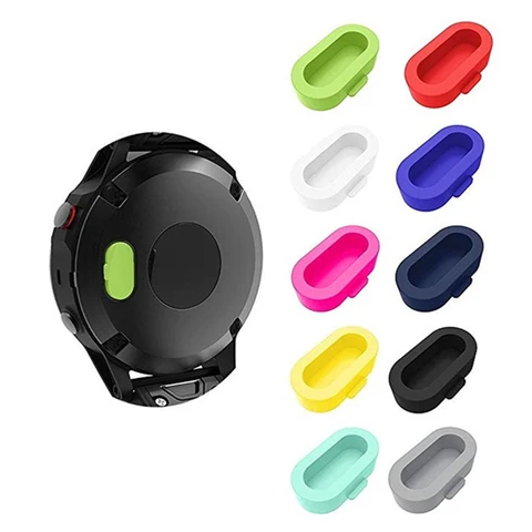 Plug Cover Cap For Garmin Venu Vivoactive 4 4S 945 245M Silicone Dustproof Plug Case For Fenix 5 5S 5X Plus 6 6S 6X Pro