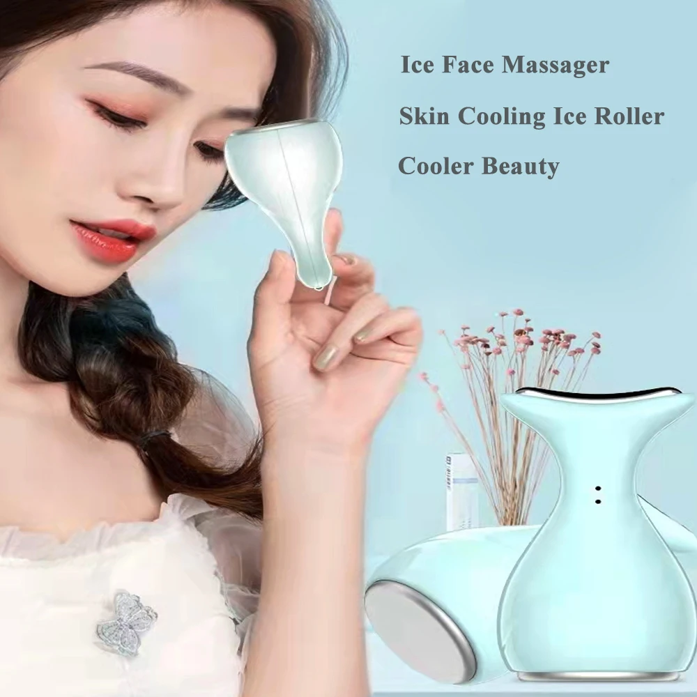 Rullo di ghiaccio per il raffreddamento del viso, rullo di ghiaccio per la bellezza, massaggio dei tessuti profondi, palla fredda per la cura della pelle, restringimento dei pori, terapia del ghiaccio, strumenti per il lifting del viso_voghion.com