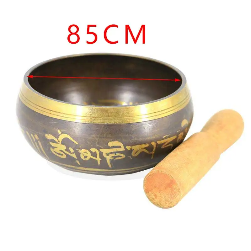 about 85 mm Чаша непальская Поющая чаша ручной нарезание металла ремесло Будда чаша религиозная глиняная чаша тибетская Поющая чаша для медитаций - Цвет: about 85 mm