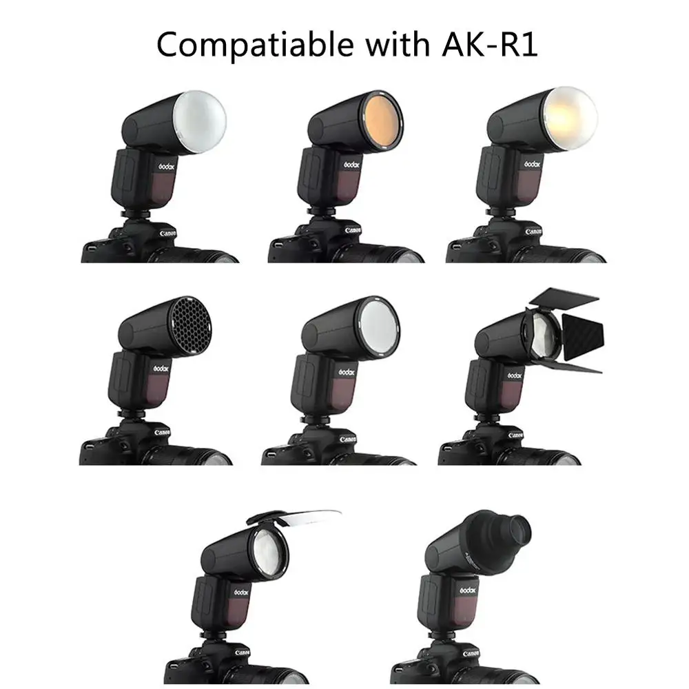 Godox V1 Вспышка ttl 1/8000s HSS 2600 мАч литиевая батарея Speedlite вспышка AK-R1 X2T триггер для Canon Nikon sony Fujifilm Olympus