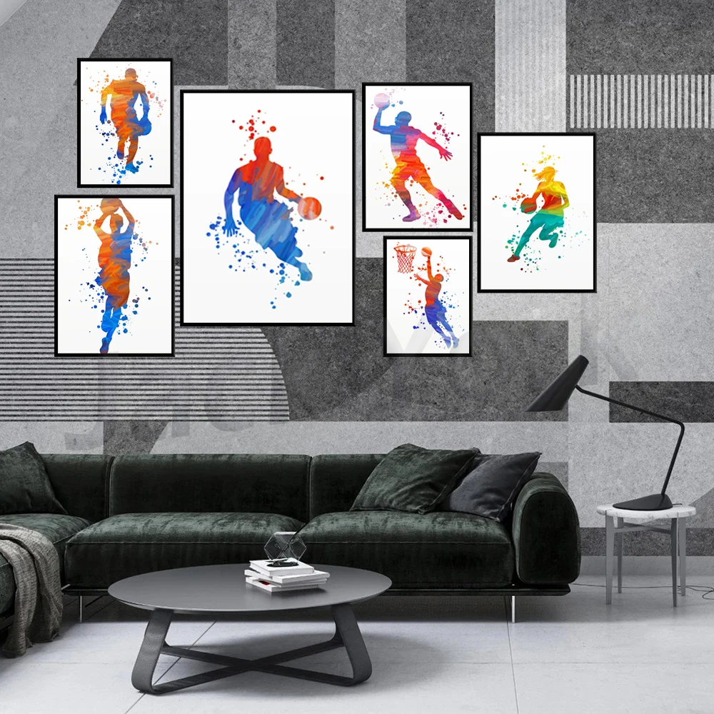 

Basketball player print, Basketball silhouette, Basketball wall art, Sport prints, Boys room decor sports