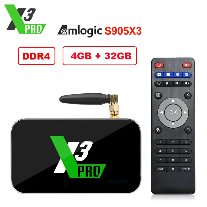 Updated Ugoos X3 Pro TV Box Amlogic S905X3 Android 9.0 4G DDR4 32G Cube 2.4G/5G WiFi 1000M LAN HD Smart Media Player | Электроника
