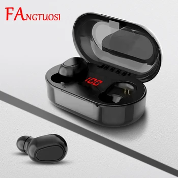 

FANGTUOSI Wireless Bluetooth Earphones Fingerprint Touch With Microphone In-ear Sports Waterproof Running Headset Charging Box