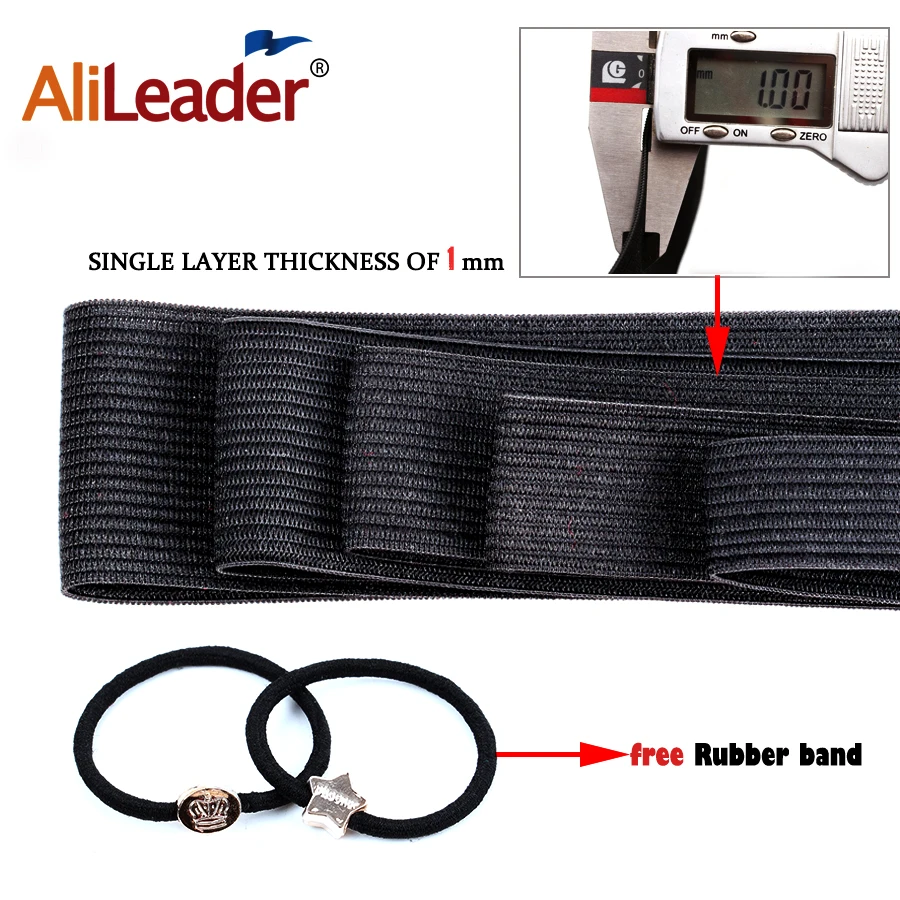 Good Quality 1.5cm/2.0cm/3.5cm/2.5cm/3cm Wig Elastic Band Black Color For Making Wigs and Lace Frontal Closure Wig Accessories