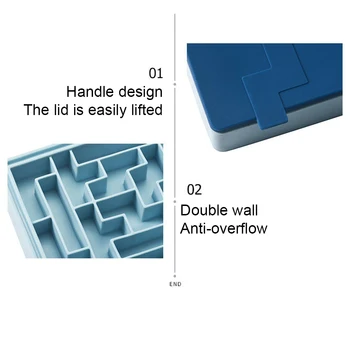 

Dishwasher Safe DIY Silicone Mold Maker With Protective Lid For Whiskey Tetris Ice Tray Bar Accessories Food Grade Cocktails