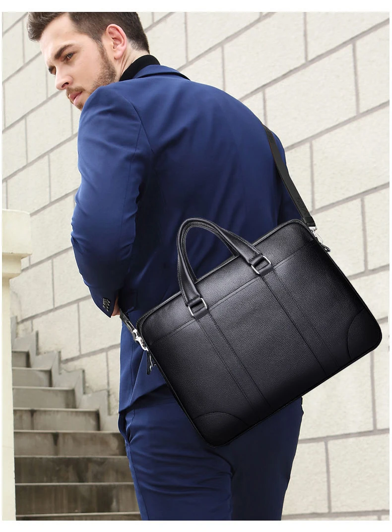 Новая роскошная мужская деловая сумка из натуральной коровьей кожи, мужская сумка через плечо, мужская сумка через плечо, сумка-тоут, Компьютерная сумка