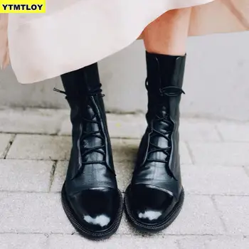 

New 2020 Winter Thick With Thick Bottom British Locomotive Martin Boots For Cylinder Knight Ladies Boots mid-calf boot women