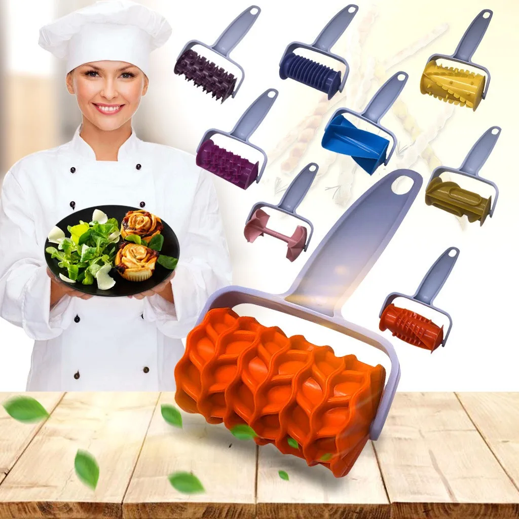 

Multifunctional Plastic Bread Dough Cutting Machine Roller Pastry Kitchen Baking Cookie mold Cookie tool needle roller cake mold