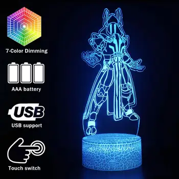 

Fortress Night Season 7 Ice King 3D illusion Lamp Battle Royale Decoration Night Lights Perfect Christmas Gifts