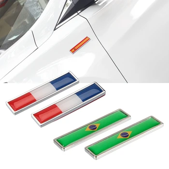 

1 Pair National Flag Car Sticker Emblem Door Side Decal For Peugeot 108 406 407 408 206 207 208 306 307 308 508 507 506 107 106