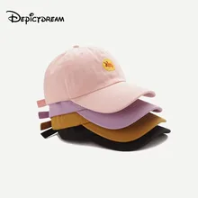 Новая хлопковая шапка с рисунком, милые мягкие бейсболки для отдыха с вышивкой из мультфильма, студенческие мужские и женский рюкзак, шапки