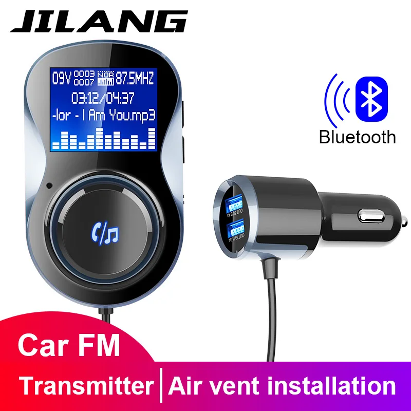 Jilang, Bluetooth, fm-передатчик, аудио, Автомобильный Mp3 плеер, fm-модулятор, Handsfree, автомобильный комплект с 3.4A, быстрая зарядка, двойной USB, автомобильное зарядное устройство