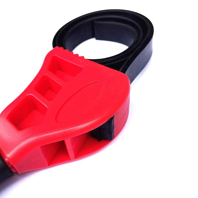 Non-slip Pipeline Wrench Rubber Strap Wrench Jar Lids Tighten Loosen Plumbing Tool Universal Oil Filter Spanner