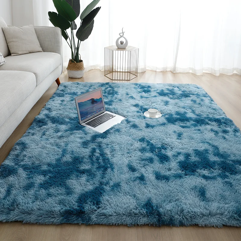 11 Colors Tie Dye Plush Rug Thick Carpet Living Room Bed Room Fluffy Floor Soft Carpets Window Bedside Home Bedroom Decor Rugs