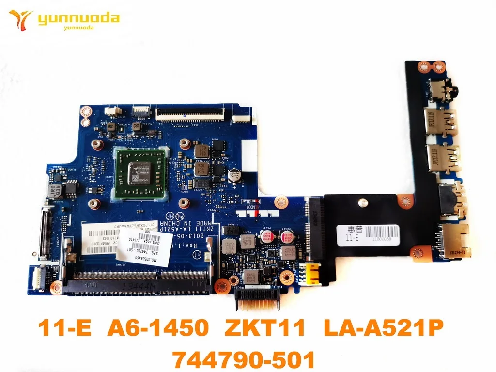 Оригинальная материнская плата для ноутбука hp 11-E 11-E A6-1450 ZKT11 LA-A521P 744790-501 протестированная хорошая