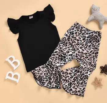 

Baby Girl Clothes Casual Leopard print Baby t shirt Pants Casual Infant Clothing Outfit Summer Newborn Clothes Set 1-5Y