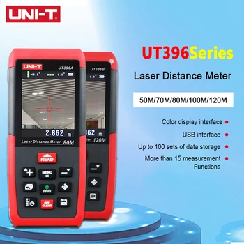 

UNI-T UNIT UT396A/UT396B Laser Distance Meter Infrared Measuring Instrument 2MP Lens Camera USB Connect ±90° Bevel Measurement