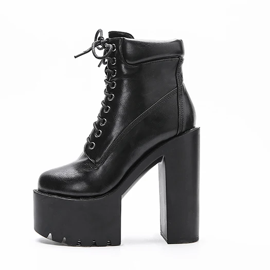15Cm Hoge Hak Maat 34 Extreme Demonia Zwarte Vrouwen Gothic Platform Laarzen  Punk Exotic Dancer Schoenen Goedkope Fetish Goth dikke Enkel|Enkellaars| -  AliExpress
