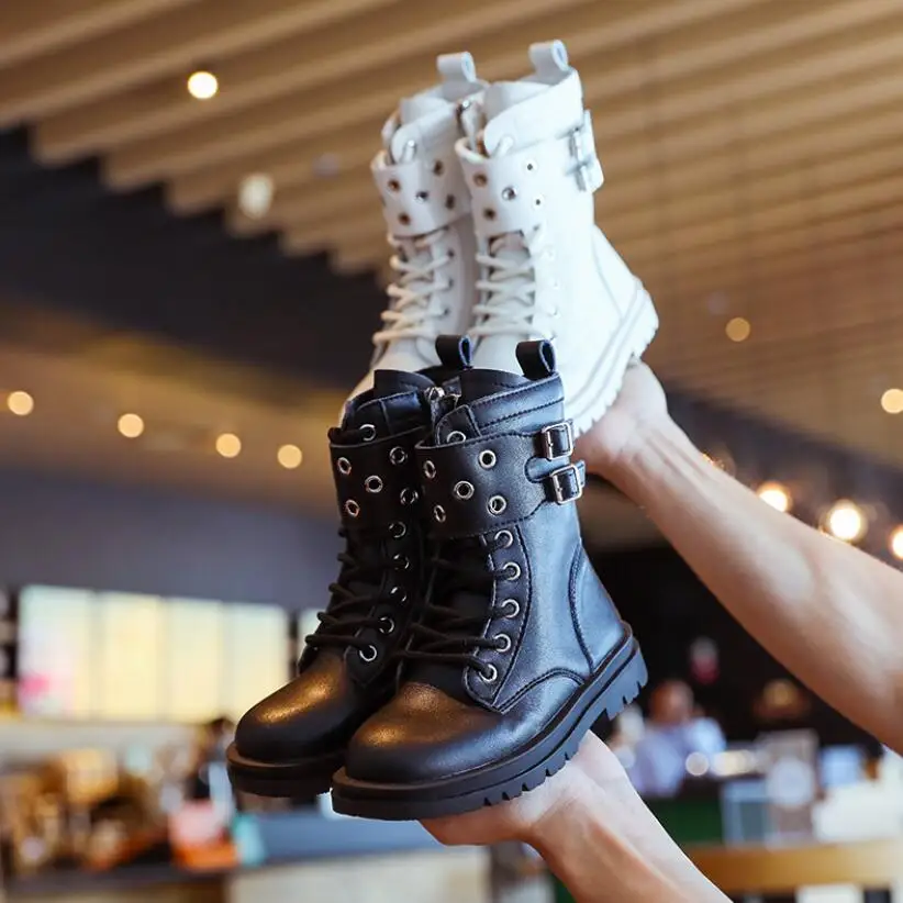 Autumn Winter Leather Children Boots Boys Girls Fashion Soft Baby Short Boots Comfortable Anti-slip children boots