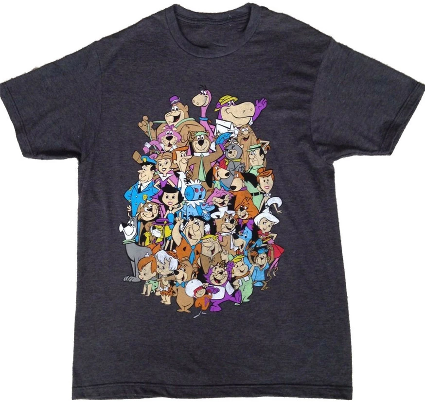 Классическая футболка Hanna Barbera с персонажами из мультфильмов в стиле ретро