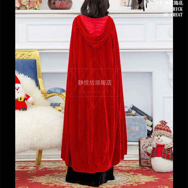 Womens Princess Maxi Cape Masquerade Gothic Vampire Costume Nightclub  Vintage