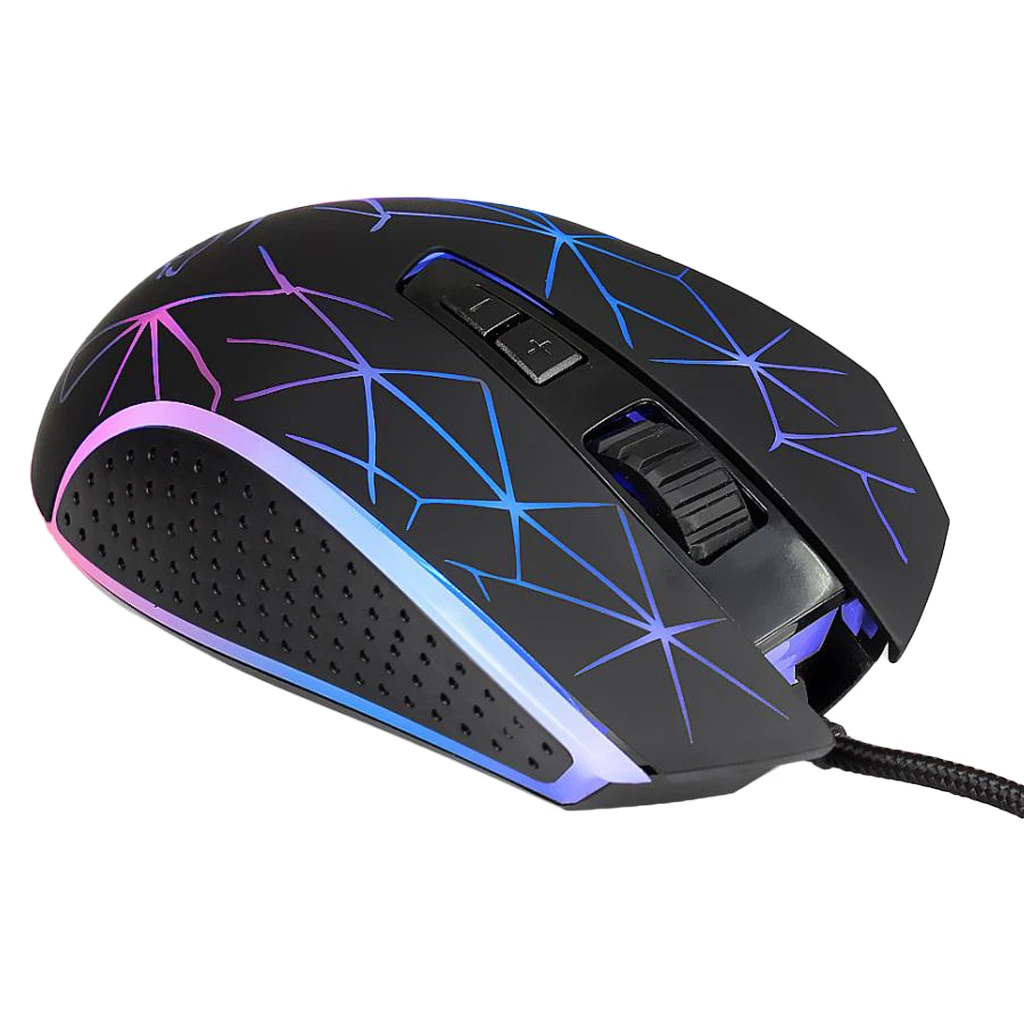 Professional USB Wired Mouse 3200DPI 9 Buttons Optical Gaming Game Mouse Mice LED Luminous Mouse for PC Laptop Computer Games