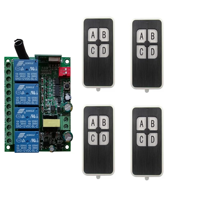 AC110V 220V 230V 4CH 4 CH 10A Беспроводной дистанционного Управление переключатели реле