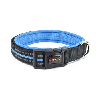 

kellypet L code blue reflective silk magic D ring collar