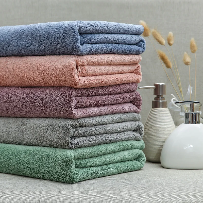 

Soft Face Cool Healthy Towels Bath Practical Bamboo Fiber Solid Antibacterial Home Textile Absorbent Bathroom