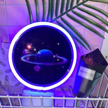 

LED Neon Light Neon Sign Round Table Lamp for Bar Shop Window Room Home Decor Bulb for Christmas Gift Table Lamp Decoration New