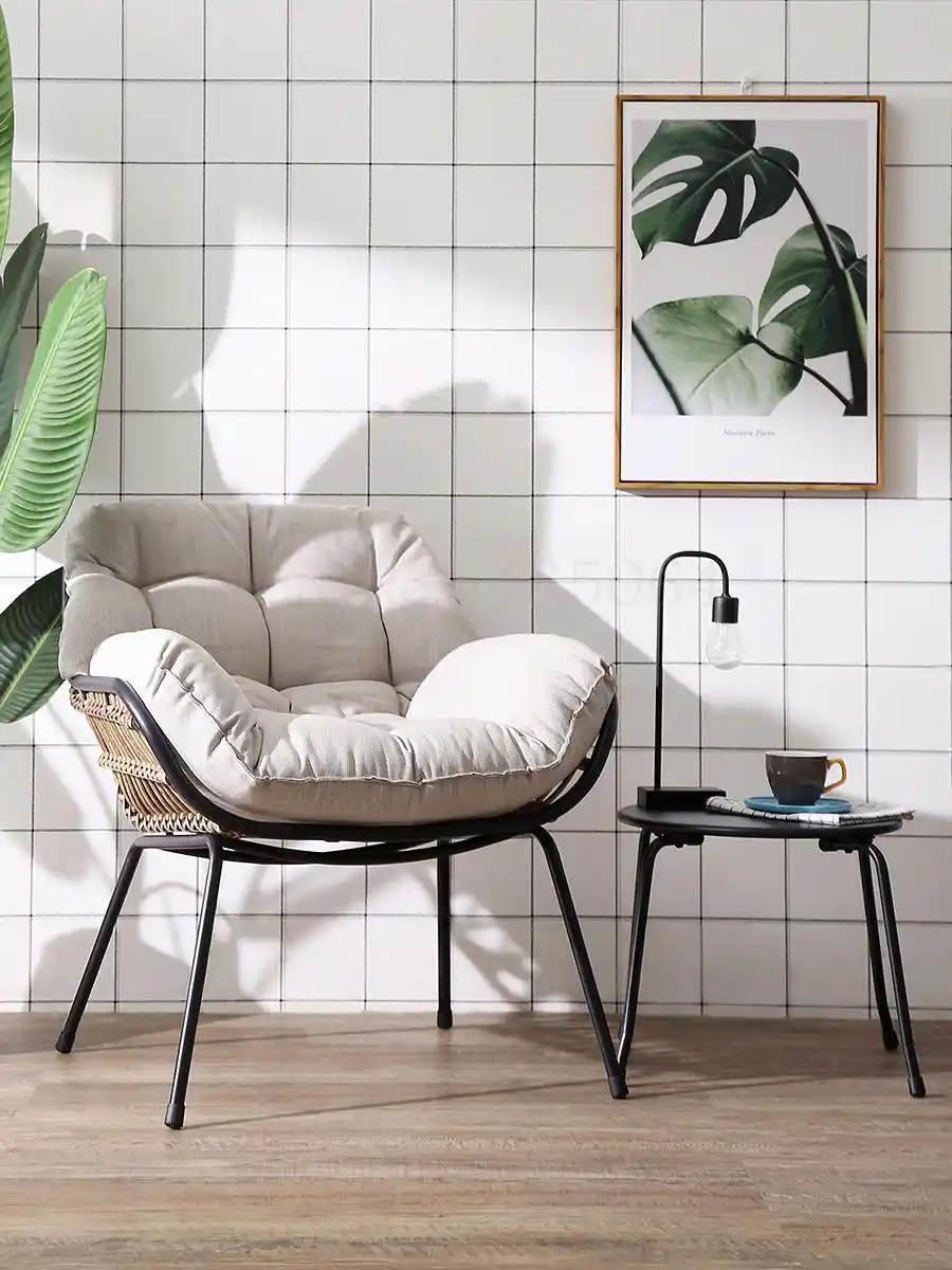 rattan living room furniture indoor on Balcony Table And Chair Rattan Chair Three Piece Modern Minimalist Outdoor Rattan Chair Coffee Table Combination Indoor Courtyar Aliexpress