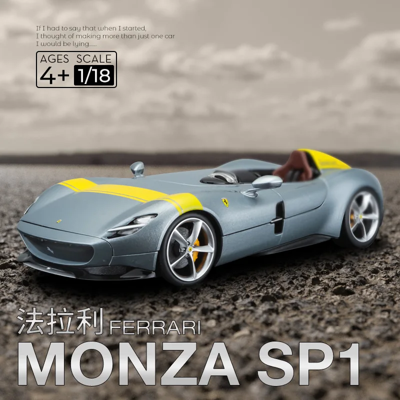 Bburago 1:18  New Ferrari MONZA SP1 car alloy car model simulation car decoration collection gift toy Die casting model boy toy bburago 1 18 new ferrari monza sp1 car alloy car model simulation car decoration collection gift toy die casting model boy toy