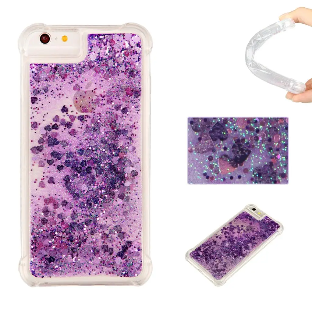 For iPhone 5 5s 6 6S 7 8 Cover Case TPU Silicone For iPhone SE Glitter 2