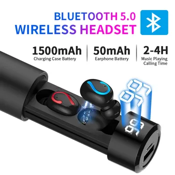 

TWS Bluetooth 5.0 Q67 Wireless Earphone IPX65 Waterproof Phone Charging Auto Paring Sport Headset Airbuds With Mic Charging Box