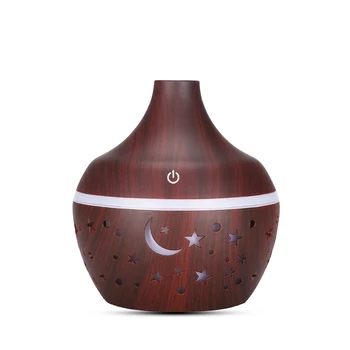 

SANQ USB Humidifier Aroma Essential Oil Diffuser Ultrasonic Wood Grain Air Humidifier Mini Mist Maker 7 LED Light Car Home