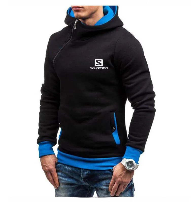 

2019 New Salomon Men's Hoodies Casual Sports Design Zipper Autumn Winter Jacket Long-sleeved Cardigan Hooded Men Hoodie