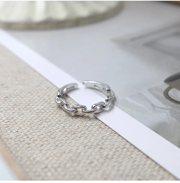 silver Новое поступление, Минималистичная цепочка, серебряные кольца для женщин, панк, дружба, геометрические, вечерние, хит, модные ювелирные изделия, шарм, простые подарки - Цвет основного камня: silver