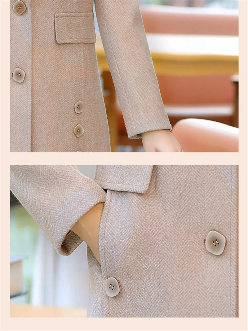 Новинка, Женское шерстяное пальто среднего возраста, большие размеры, зимняя куртка, пальто, Благородное женское качественное длинное повседневное шерстяное пальто, пальто 4XL FF1074