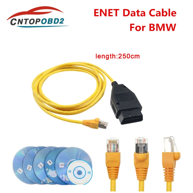 Qualität ENET kabel für BMW F-serie ICOM OBD2 Codierung Diagnose Kabel  Ethernet zu Daten OBDII Codierung Versteckte Daten werkzeug - AliExpress