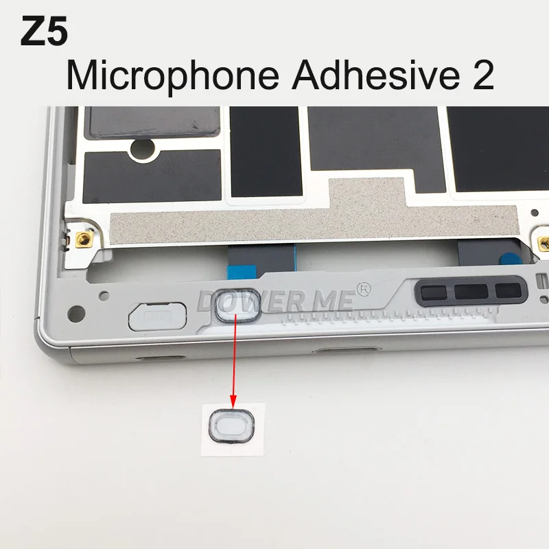 Dower Me 12 шт./компл. отпечатков пальцев телефона отверстие Джек Батарея двусторонний клей спереди и длинное сзади полный набор клей для sony Xperia Z5 Z5Dua - Цвет: Mic Adhesive 2