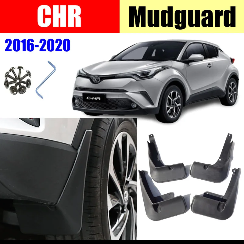 Zfgg Lodo Potro Burning Car Flaps For Los Toyota Chr Chr 2016 2018 Abs Guardabarros Proteccion Contra Salpicaduras De Proteccion Fender Piezas De Coches Accesorios Color Blue Word Coche Y Moto Embellecedores