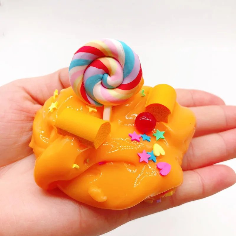 DIY мягкие леденцы слизь игрушки пушистый шарик для детей Резиновая слизь без стресса игрушки динамический песок для сжимаемые игрушки детские игрушки