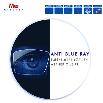 

1.61 aspheric ultra-thin optical lens Anti blue ray lenses computer protect myopia lens resin green film prescription Lens
