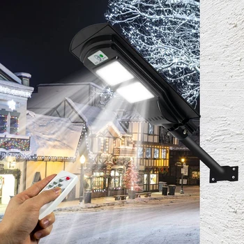 

480W 300LED Solar Outdoor Street Lamp 45000LM (Optically Controlled Radar External Sensor) with Remote Control