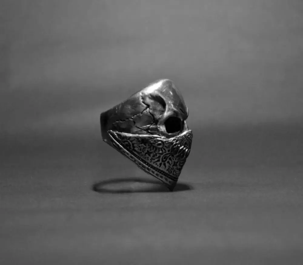 Onlysda Anillo Hombre Wholesale Stainless Steel Gothic Skull Mask Ring Biker Hiphop rock Jewelry Unique Halloween Gift for Men - Image 3