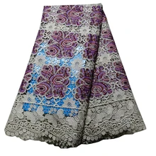 Высококачественная кружевная ткань восковой шнур кружевная ткань Африканская кружевная ткань восковой шнур кружева для женщин Свадебное платье 82915