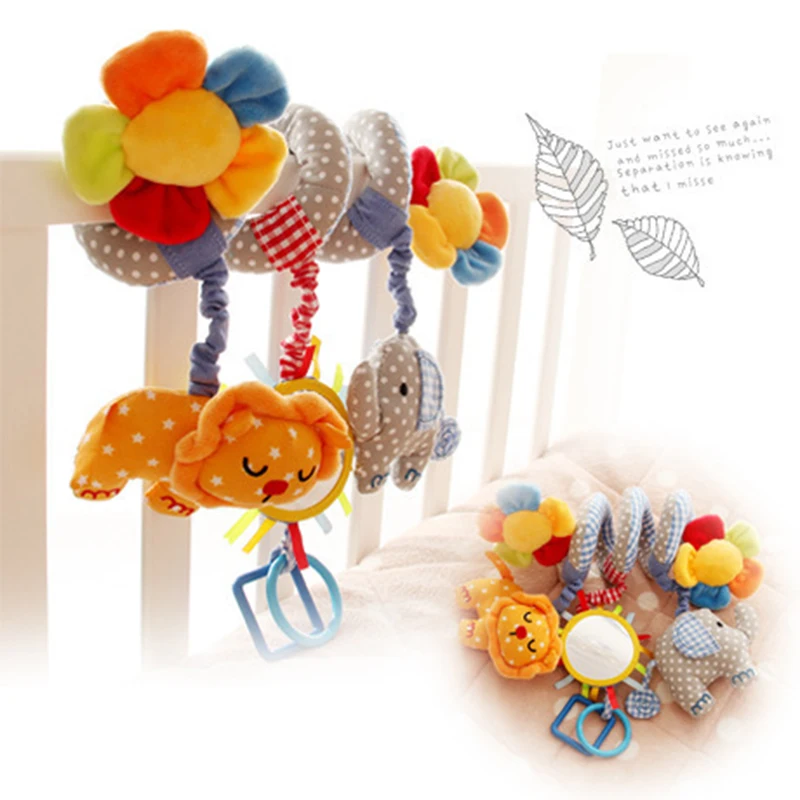 Early Development Soft Infant Crib Bed Stroller Toy Spiral Baby Toys For Newborns Car Seat Hanging 5