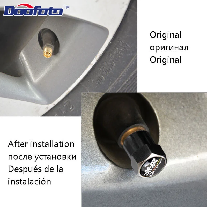 Doofoto 4x автомобильный клапан колпачки для Honda Mugen power Civic, Accord, сrv HRV Jazz аксессуары автомобильный Стайлинг колесная шина стволовые крышки